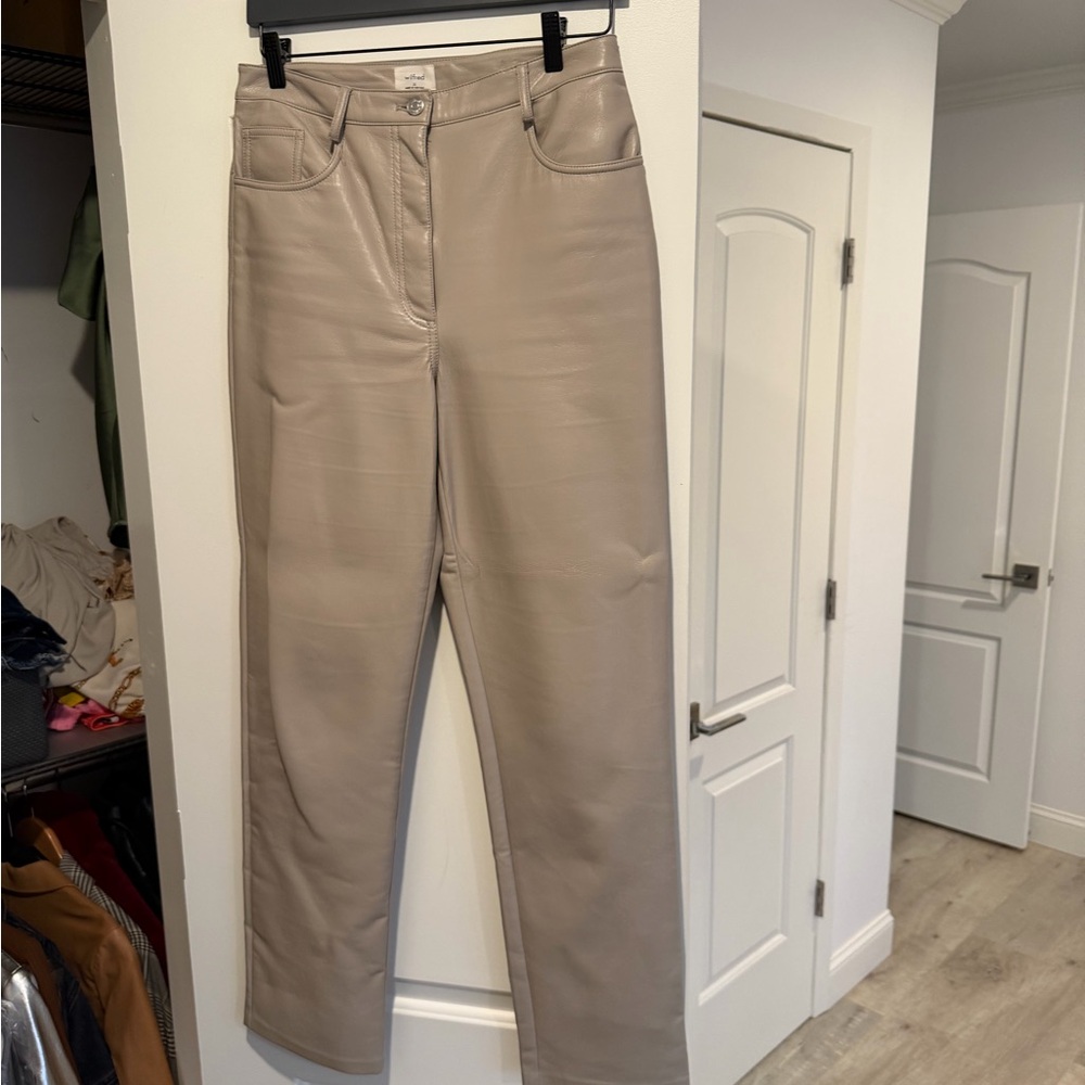 Wilfred Cream Leather Pants